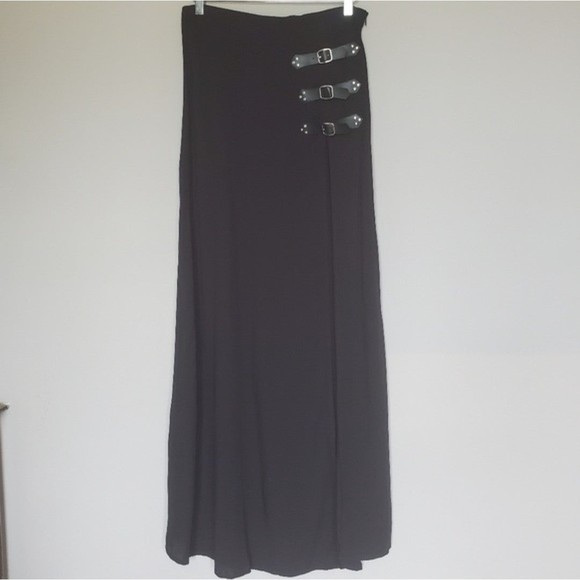 Widow Twilight Doom Buckle Maxi Skirt Dolls Kill Witchy Grunge Punk Goth Size L - Picture 2 of 10